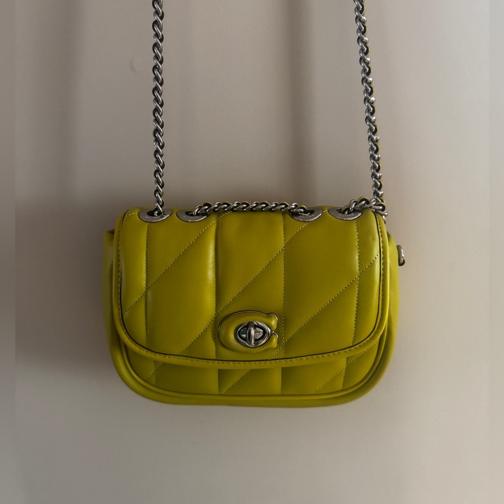 Coach Quilted Pillow Madison 18 Bag in Key Lime
